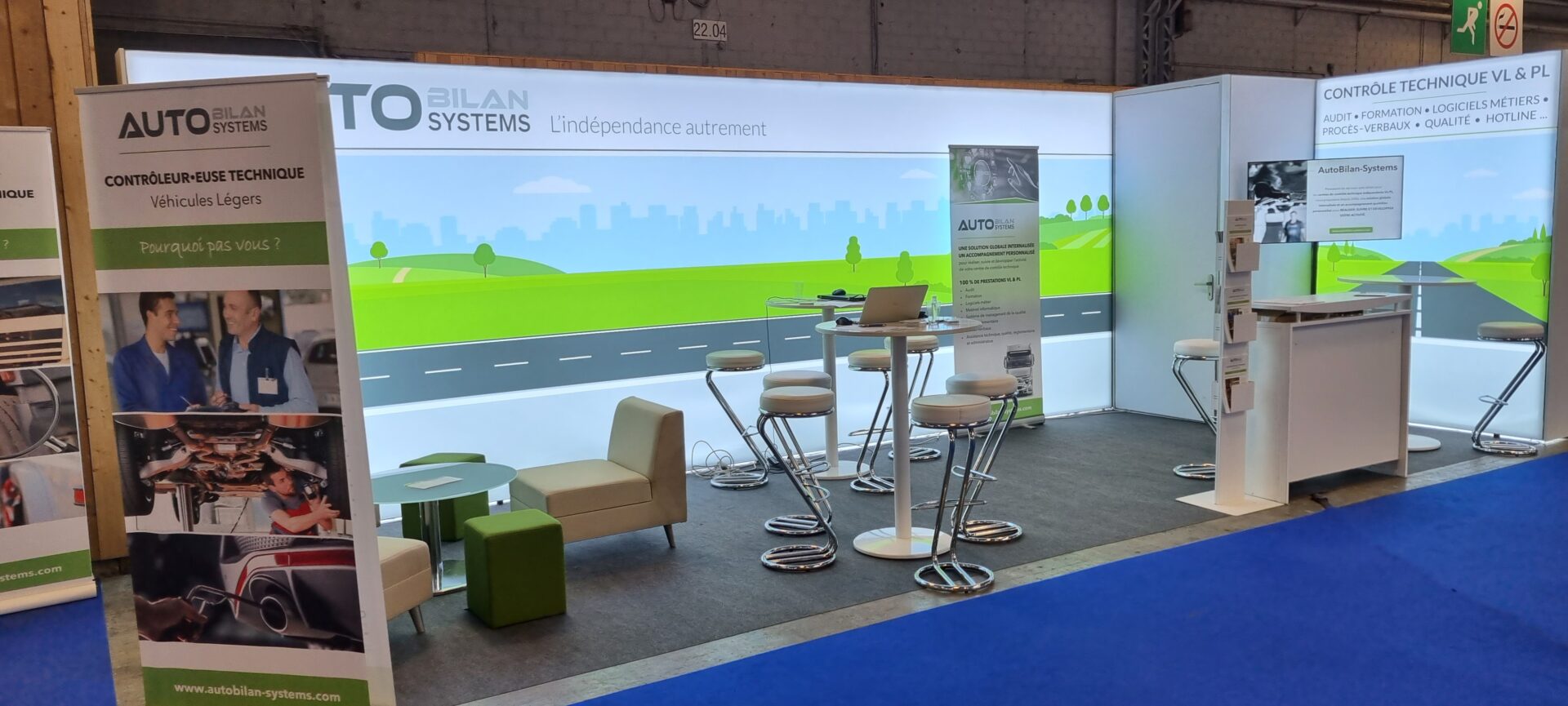 Auto bilan stand modulaire